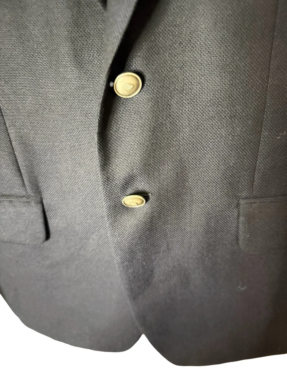 Joseph Abboud Blazer Mens 40 Reg Navy Heritage Super 110s Wool Two Metal Button